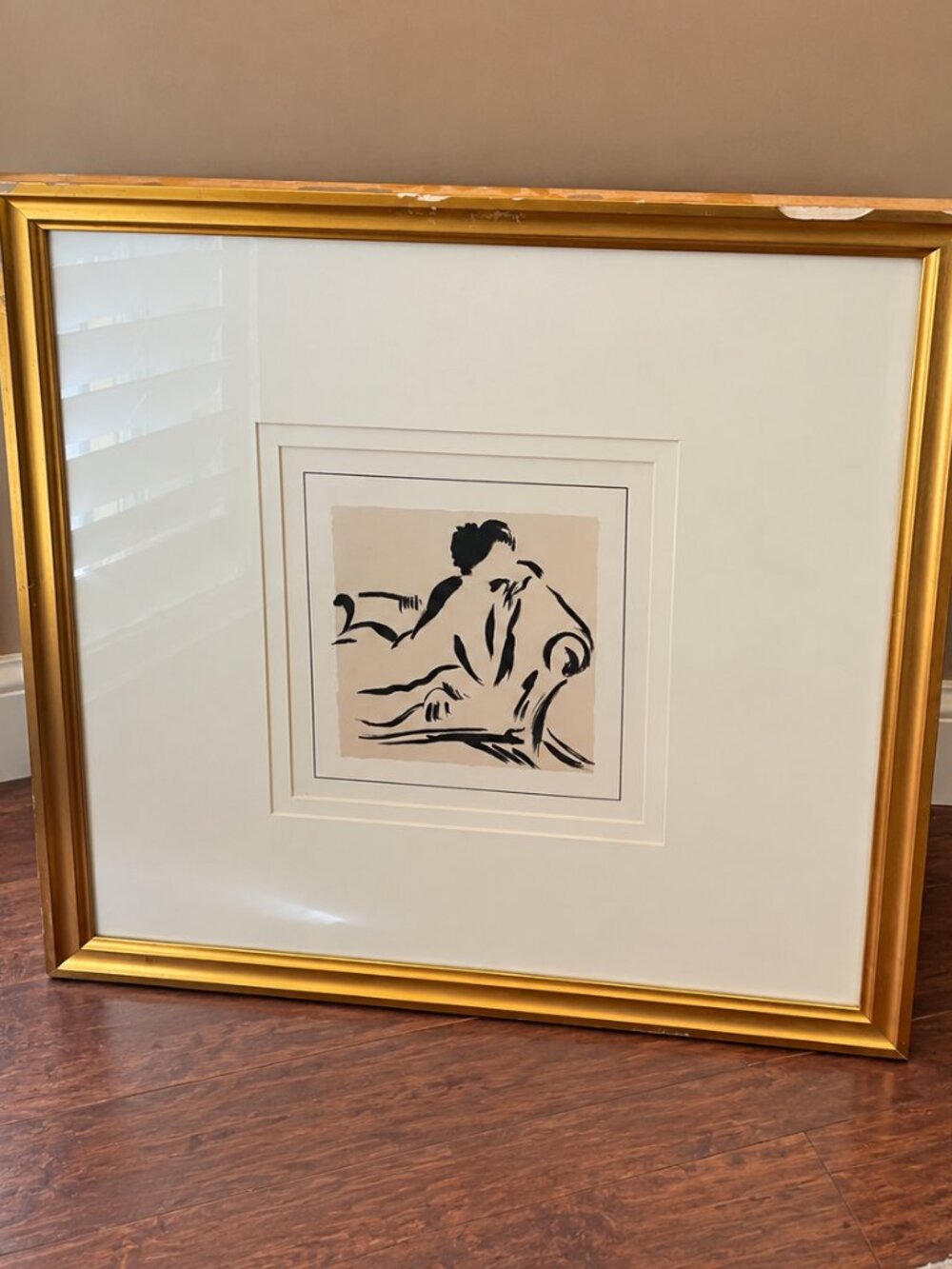 "Figure Study IV" by artist Cheryl Roberts framed artwork